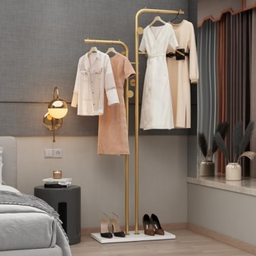 Stylish DR.IRON Gold Coat Rack for Entryways & Boutiques
