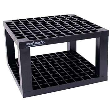 Mont Marte 96 Hole Plastic Pencil & Brush Holder for Paint Brushes, Pencils, Markers, Pens and Modeling Tools. Provides Excellent Art Studio Organization.