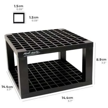 Mont Marte 96 Hole Plastic Pencil & Brush Holder for Paint Brushes, Pencils, Markers, Pens and Modeling Tools. Provides Excellent Art Studio Organization.