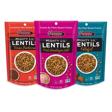 Seapoint Farms Mighty Lil’ Lentils, Variety Pack, Plant Based Protein, Gluten-Free, Non-GMO, and K...