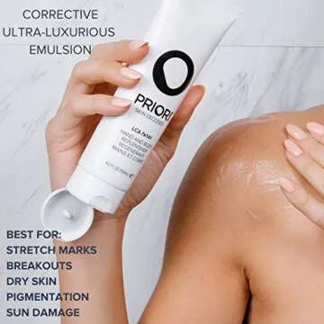 Priori Skincare Hand and Body Replenisher with Lactic Acid AHA Renewal Lotion Vitamins C, A, E Corre...