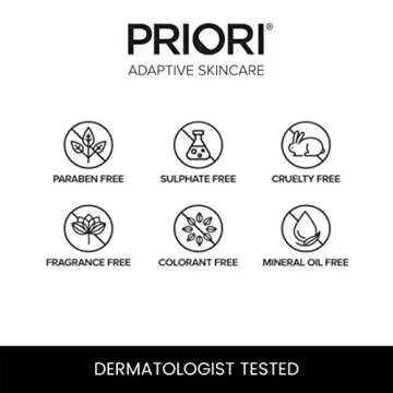 Priori Skincare Hand and Body Replenisher with Lactic Acid AHA Renewal Lotion Vitamins C, A, E Corrective Smoothing Serum Stretch Marks Antioxidant Protection Fragrance Free 4 fl oz