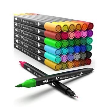 Vibrant Dual Brush Coloring Markers for All Ages