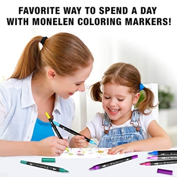 Vibrant Dual Brush Coloring Markers for All Ages