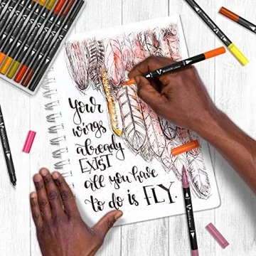 Vibrant Dual Brush Coloring Markers for All Ages