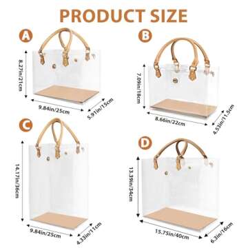 KTNGY Clear PVC DIY Tote Bag Handbag Making Kit for Creative Gifts