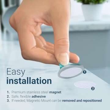 Sink SideKick - Patented Sink Caddy with Stainless Steel Magnetic Mount | Ultra Hygienic Space-Saving Sink Organizer | Sponges Brushes Dishrags & More | For Kitchen, RV, Boat, Laundry Sink (White)