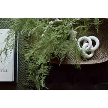 Glimpse & Hollow Marble Chain Link Decor - Book Shelf Decor Accents, Marble Decor, Small Bookshelf Decorative Objects, White Room Decor | Neutral Home Decor, Mid Century Modern Decor | 8"