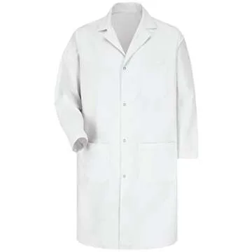 Red Kap Mens Rk With Pockets Medical Lab Coat, White, Large US