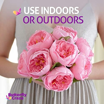 Butterfly Craze Pink Peony Silk Flowers - Perfect for Decor