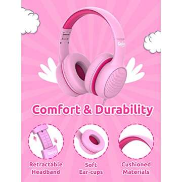 gorsun Kids Headphones with Volume Limiting and Mic