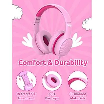 gorsun Kids Headphones with Volume Limiting and Mic