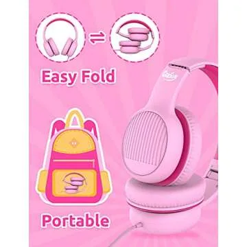 gorsun Kids Headphones with Volume Limiting and Mic