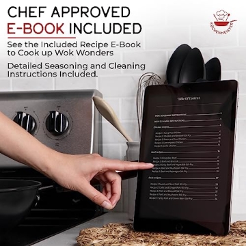 Küchenmeister 12.5-Inch Carbon Steel Wok for All Stoves