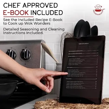 Küchenmeister 12.5-Inch Carbon Steel Wok for All Stoves