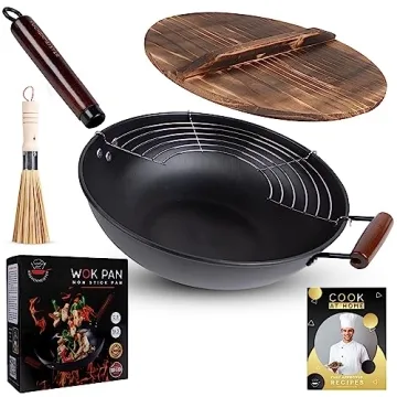 Küchenmeister 12.5-Inch Carbon Steel Wok for All Stoves