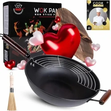 Küchenmeister 12.5-Inch Carbon Steel Wok for All Stoves