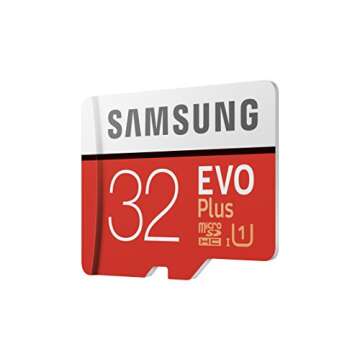 Samsung EVO Plus 32GB SDHC UHS-1 Class 10 MicroSD Memory Card 32 GB microSD Card 95MB/s MicroSDHC 32 GB External Storage for Your Smartphone or Tablet with SD Adaptor and Case in Original Packaging