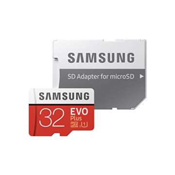 Samsung EVO Plus 32GB SDHC UHS-1 Class 10 MicroSD Memory Card 32 GB microSD Card 95MB/s MicroSDHC 32 GB External Storage for Your Smartphone or Tablet with SD Adaptor and Case in Original Packaging
