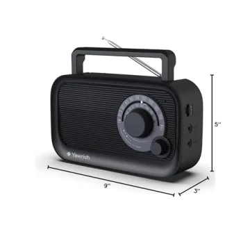 AM/FM Bluetooth Radio with Best Reception Portable Speaker