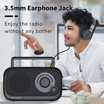AM/FM Bluetooth Radio with Best Reception Portable Speaker