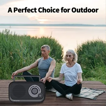 AM/FM Bluetooth Radio with Best Reception Portable Speaker