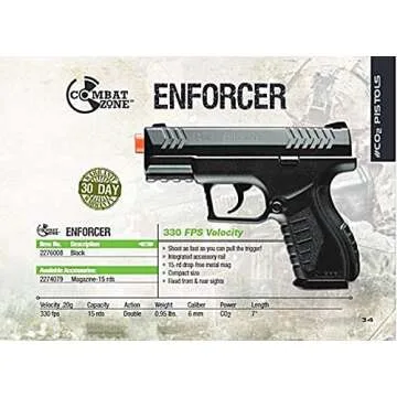 Elite Force Umarex Combat Zone Enforcer 6mm BB Pistol Airsoft Gun