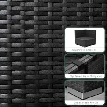 RADIATA Sectional Patio Furniture Set with Fire Pit