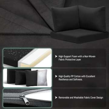 RADIATA Sectional Patio Furniture Set with Fire Pit