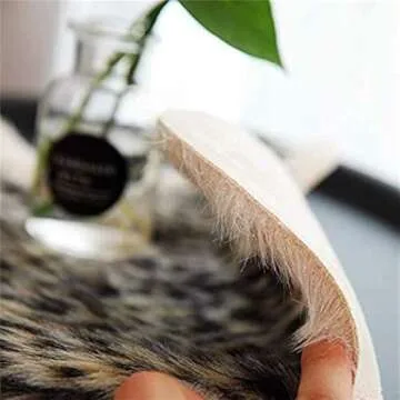 Soft Faux Leopard Print Rug for Home Decor - 3.3x3.1ft