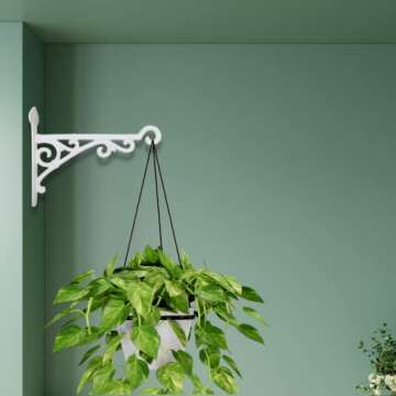 Comfy Hour Antique and Vintage Collection ​Cast Iron Wall Mount Bracket Hangers for Planter, Bird ...