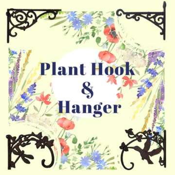 Comfy Hour Antique and Vintage Collection ​Cast Iron Wall Mount Bracket Hangers for Planter, Bird Feeder, Birdhouse, Lanterns, Windchimes, Hooks, Outdoor Decor- Primitive, White