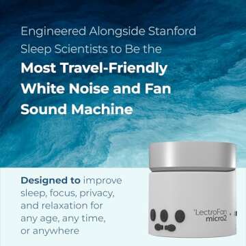 Adaptive Sound Technologies LectroFan Micro 2 - Portable Bluetooth Speaker & White Noise Machine for...