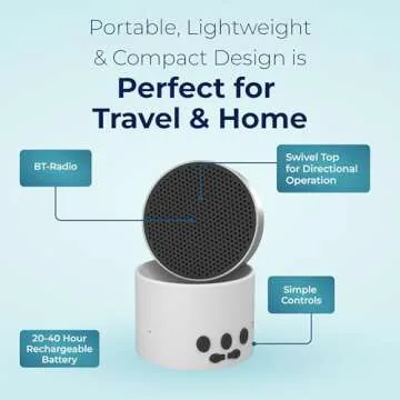 Portable Bluetooth Speaker & White Noise Machine - Sleep Aid