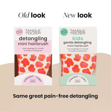 Tangle Teezer Original Detangler Brush, Dry & Wet Travel Size Mini Hair Brush, for Kids & All Hair T...
