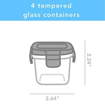 Wean Cube Glass Food Storage Pack of Four 4oz Containers