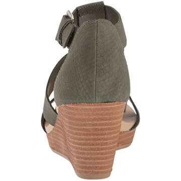 Dr. Scholl's Shoes Women's Barton Wedge Sandal, Green Snake Print, 8.5 M US