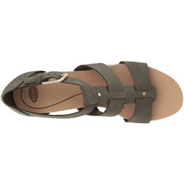 Dr. Scholl's Shoes Women's Barton Wedge Sandal, Green Snake Print, 8.5 M US