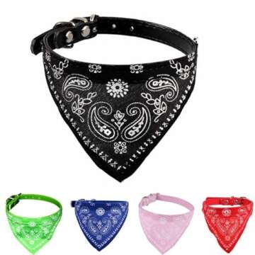 Howstar Pet Neckerchief, Adjustable Cats Dogs Birthday Bandana Pets Puppy Collar Bandana Scarf Doggy Necklace Birthday Party Supplies for Small Medium Large Pets