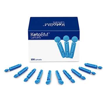 KetoBM Lancets - Pack of 100 Almost Painless Testing Lancets