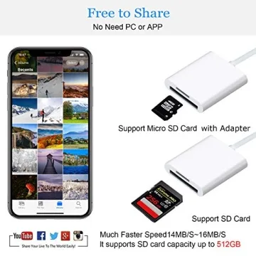 Lightning SD Card Reader for iPhone & iPad - Fast Transfers