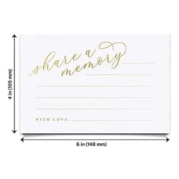 Elegant Memory Cards for Weddings, Showers, Funerals
