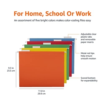 Amazon Basics Hanging Organizer File Folder Pack of 25