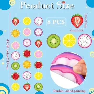 Duraaamo Fruit Party Decor - Vibrant Paper Hanging Cutouts