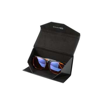 Sleep ZM Premium 99.9% Orange Blue Light Blocking Glasses + Foldable Silk Hard Case for Computer, TV...