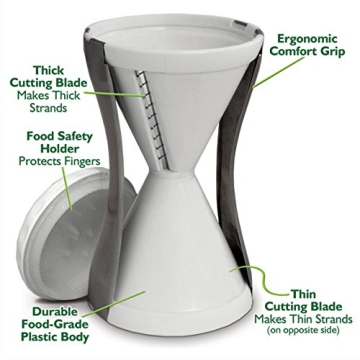 Ontel Veggetti Spiral Vegetable Cutter, Makes Veggie Pasta, As Seen on TV