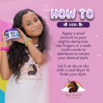 MAGICAL TRESSES’ by Afro Unicorn - Swirls & Twirls Curl Cream - Defining Hair Care for All Curl Textures, 12 fl oz