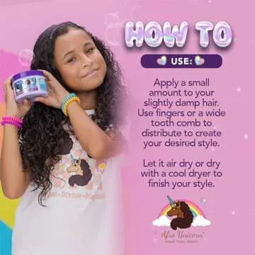 MAGICAL TRESSES’ by Afro Unicorn - Swirls & Twirls Curl Cream - Defining Hair Care for All Curl Textures, 12 fl oz