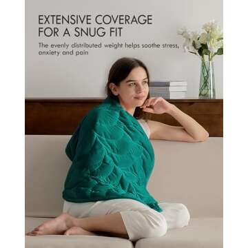 Kaisa Weighted Lap Blanket 3 lbs 23" x 29", Cozy Luxury Crystal Velvet Small Weighted Blanket for Ad...