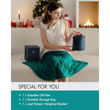 Kaisa Weighted Lap Blanket 3 lbs 23" x 29", Cozy Luxury Crystal Velvet Small Weighted Blanket for Adults, Portable Travel Weighted Blanket for Relaxation, All-Season Blanket, Machine Washable, Green